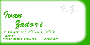 ivan zadori business card